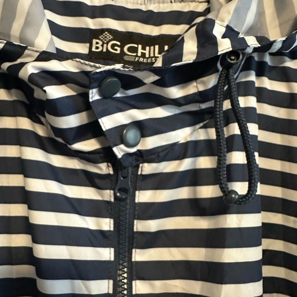 Big Chill Woman’s Navy and White Striped Raincoat - Picture 8 of 16